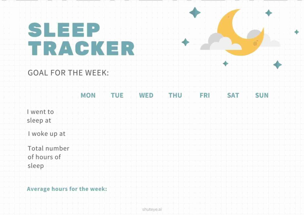 Sleep tracker printable demo