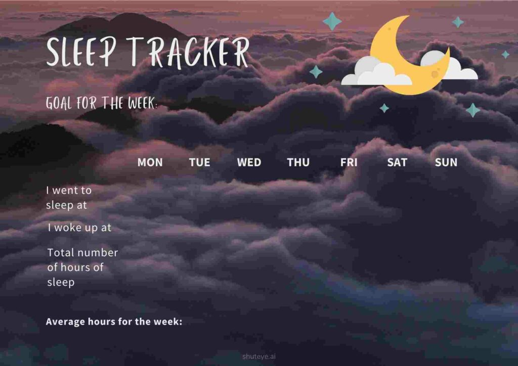 Sleep tracker printable demo