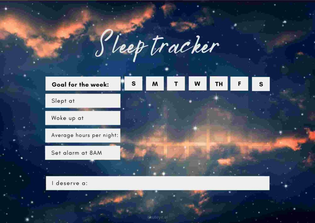 Sleep tracker printable demo