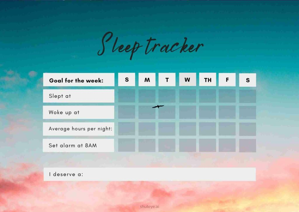 Sleep tracker printable demo