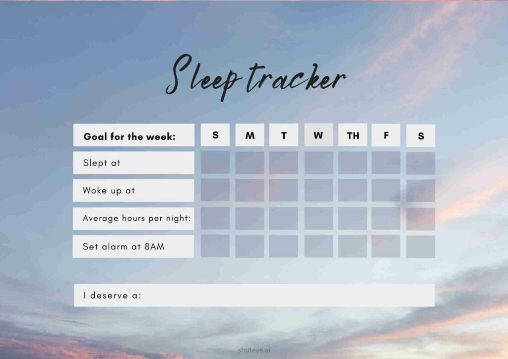 Sleep tracker printable demo