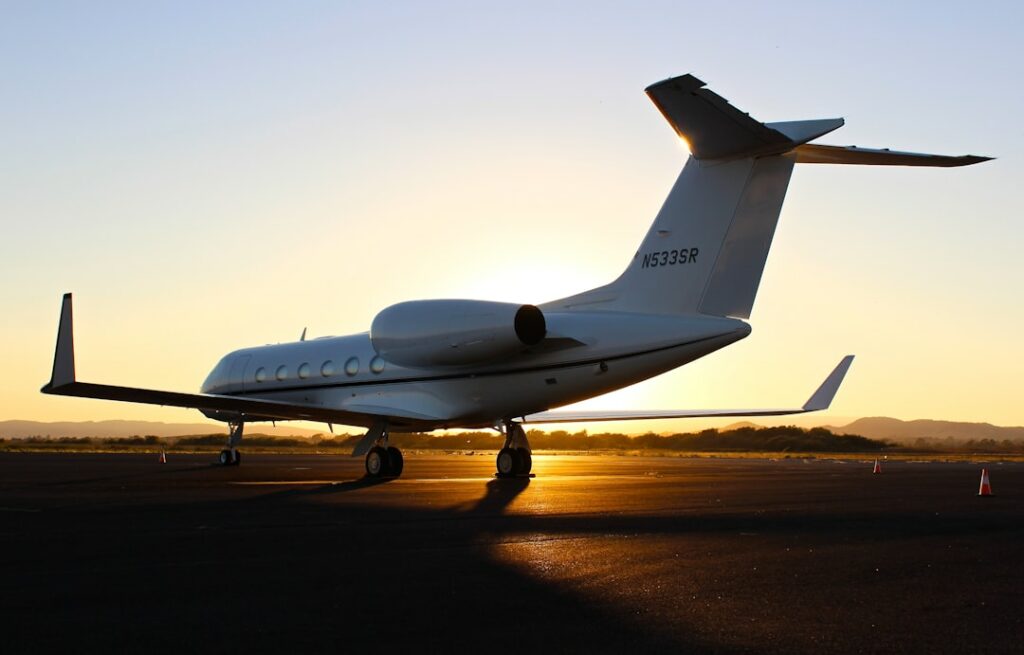 architectural photography of white aircraft
